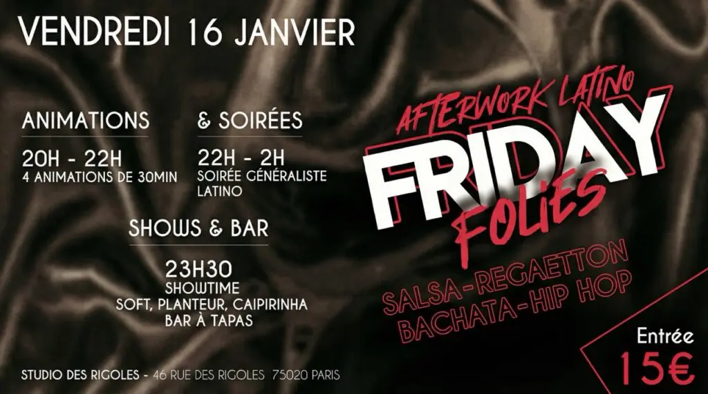 Friday Folies Soirée à Paris