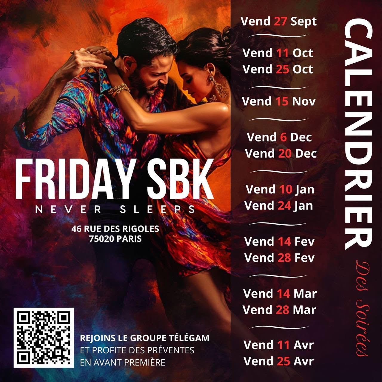 planning soirées kizomba paris